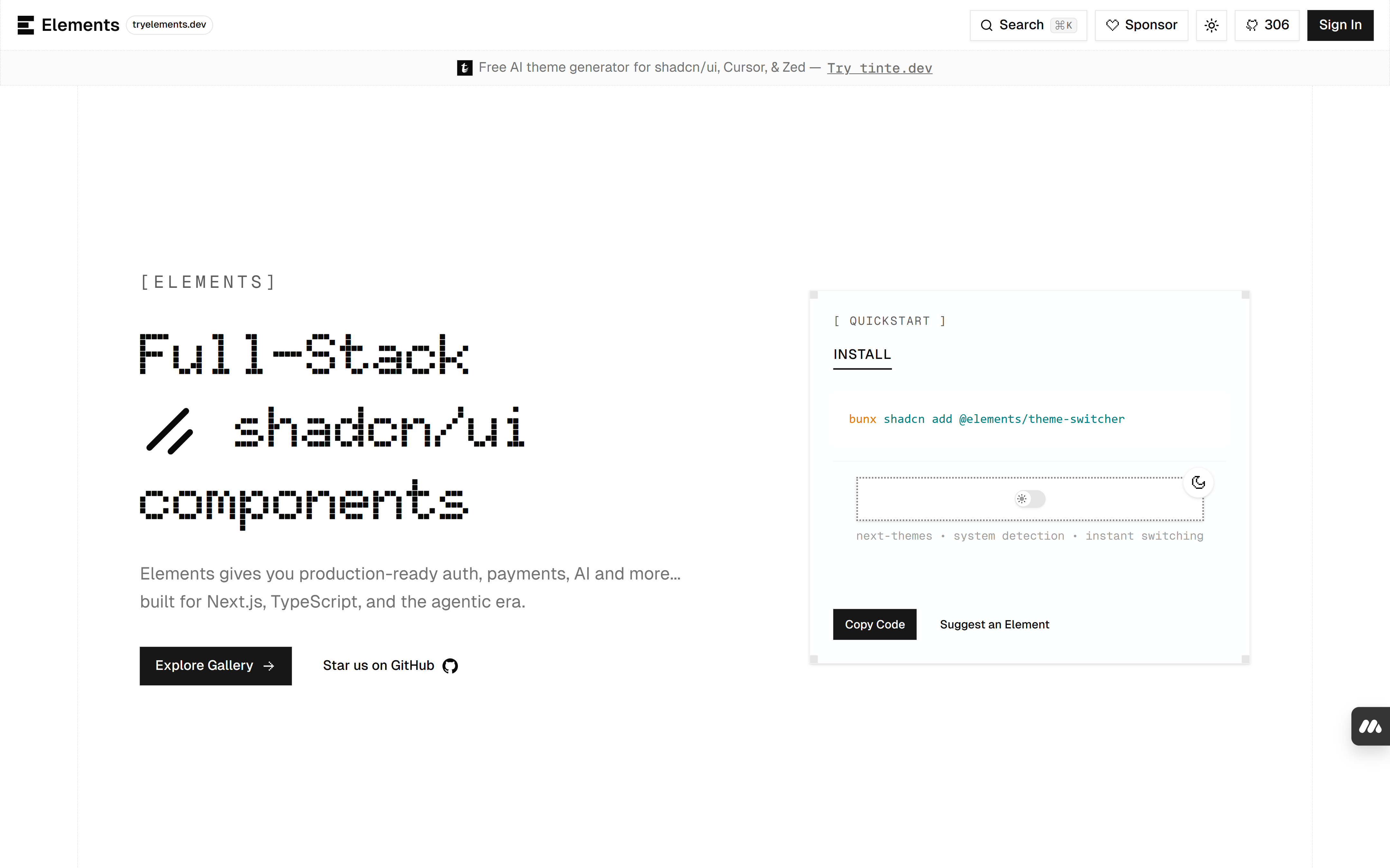 Elements Component Library