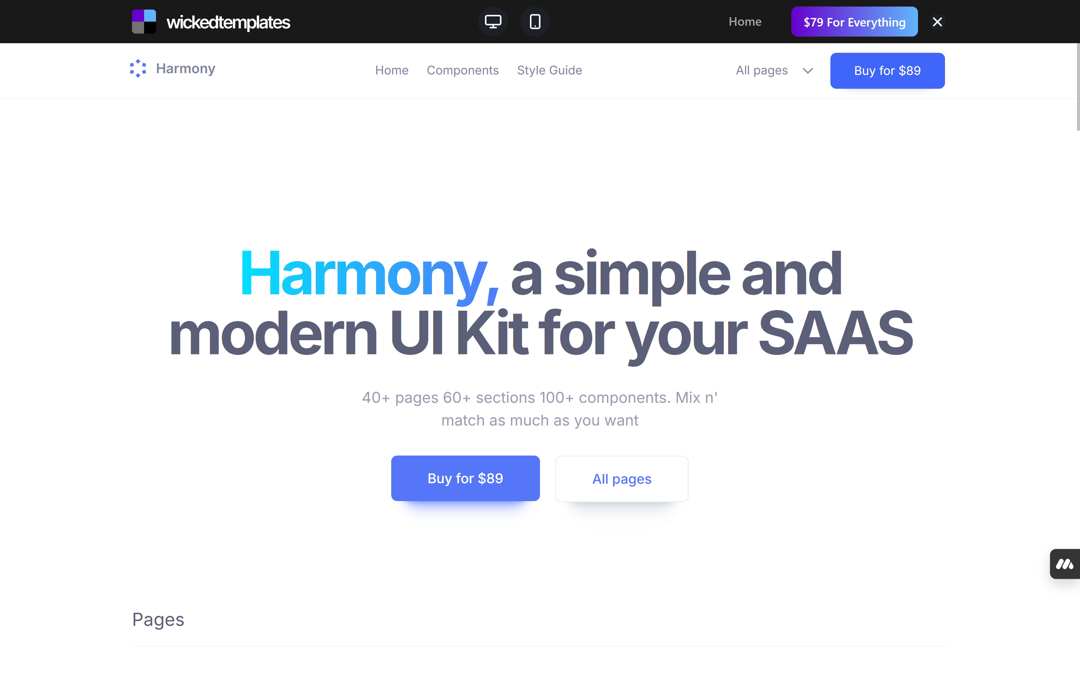 Harmony Pro ui-kit
